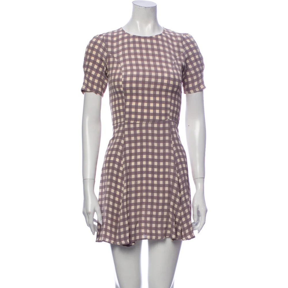REFORMATION Plaid Print Mini Dress